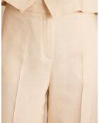 Effen crèmekleurige broek van Layla