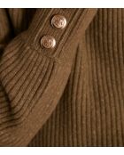 Olivgrüner Strickpullover Capucine