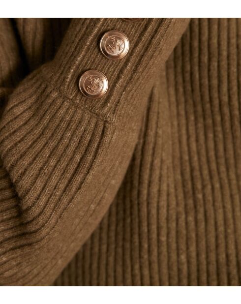 Olivgrüner Strickpullover Capucine
