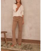 Pantalon Ninon surteint camel clair
