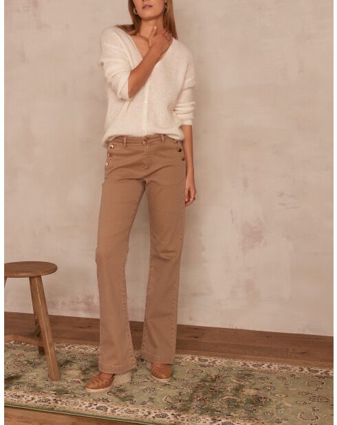 Pantalon Ninon surteint camel clair