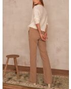 Pantalon Ninon surteint camel clair