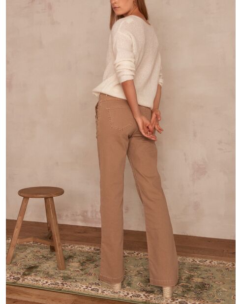 Pantalon Ninon surteint camel clair