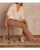 Pantalon Ninon surteint camel clair