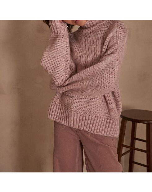 Hellmalvenfarbener Cassidy-Strickpullover