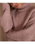 Hellmalvenfarbener Cassidy-Strickpullover