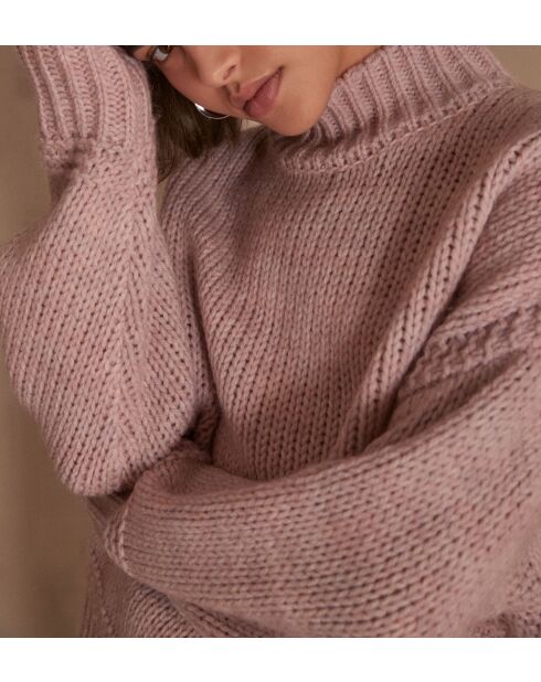 Hellmalvenfarbener Cassidy-Strickpullover