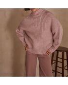 Hellmalvenfarbener Cassidy-Strickpullover