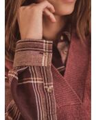 Blusa a cuadros rosa oscuro Petra