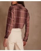 Blusa a cuadros rosa oscuro Petra