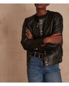 Blouson Bella en cuir noir