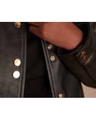 Blouson Bella en cuir noir
