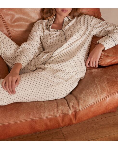 Pyjama chemise & pantalon Rêve blanc