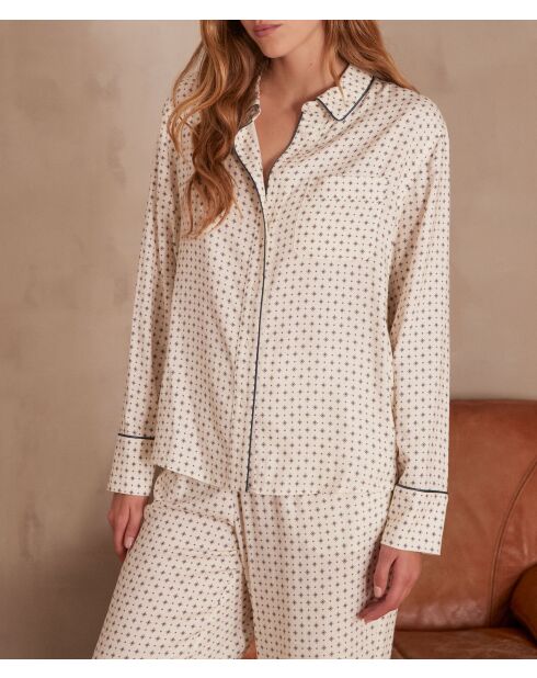 Pyjama chemise & pantalon Rêve blanc