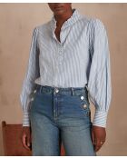 Hemelsblauwe gestreepte blouse van Britanie