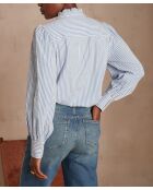 Hemelsblauwe gestreepte blouse van Britanie