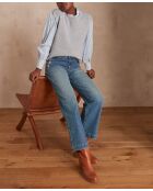 Hemelsblauwe gestreepte blouse van Britanie
