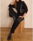 Oxan zwarte fluwelen broek