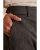 Felix antraciet gestreepte broek