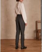 Felix antraciet gestreepte broek