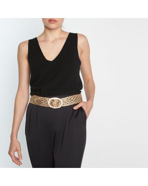 Patience schwarzes Strick-Tanktop