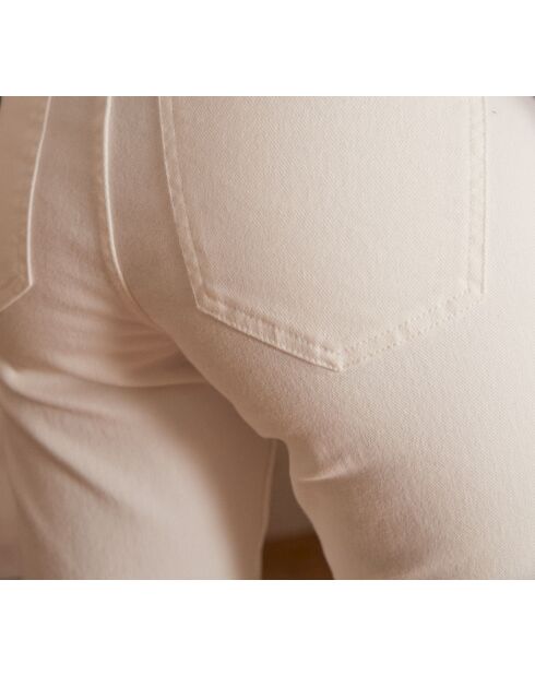 Witte overgeverfde flare-broek Lola