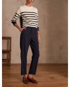 Marineblauwe broek van crêpe Ferdinand