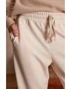 Cremefarbene Jerseyhose Fabian