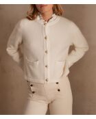 Cremefarbene gestreifte Bluse Balian