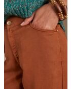 Sandy caramel broek met wijde pijpen