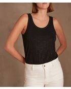 Schwarzes Tanktop aus Terry
