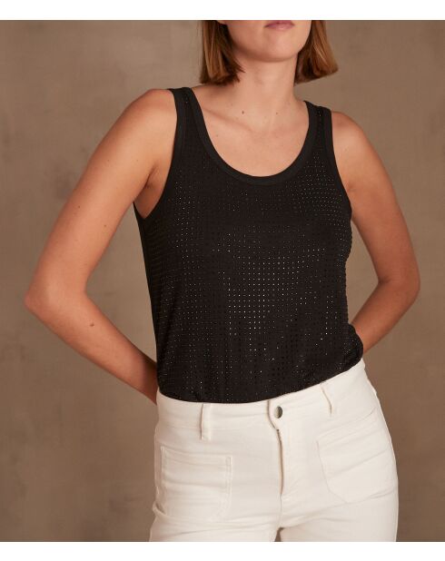 Schwarzes Tanktop aus Terry