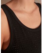 Schwarzes Tanktop aus Terry