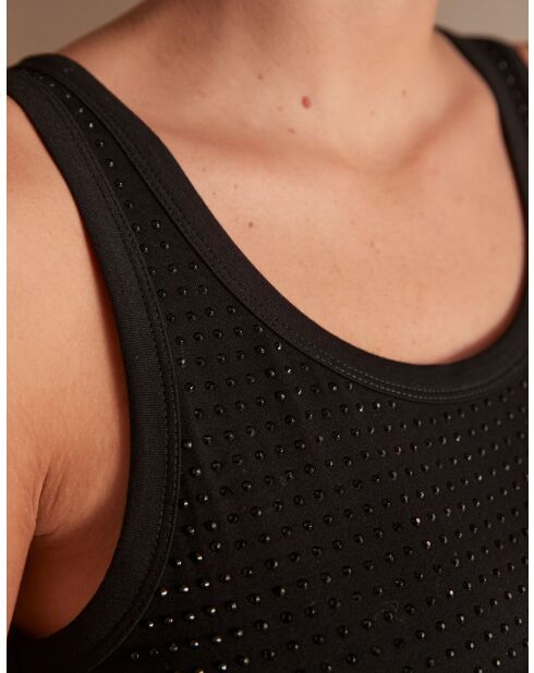 Schwarzes Tanktop aus Terry