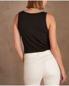 Schwarzes Tanktop aus Terry