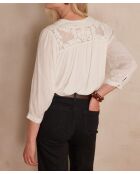 Blusa color crudo bordada Taylor