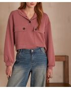 Donkerroze sweatshirt Cadix