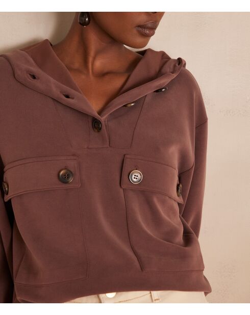 Sweatshirt van chocolade Cadix