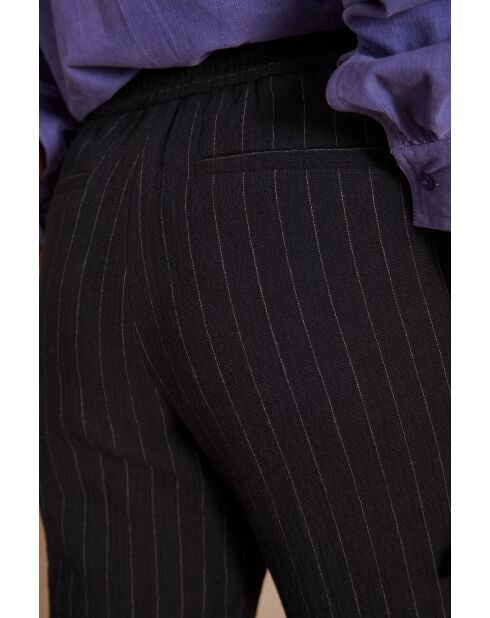 Pantalon Ferdinand rayé marine
