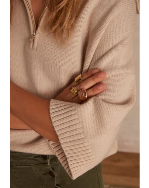 Lewis natürlicher Strickpullover