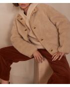 Cappotto in lana di legno naturale Nadja
