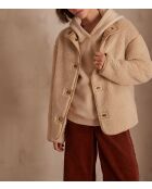 Cappotto in lana di legno naturale Nadja