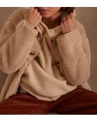 Cappotto in lana di legno naturale Nadja