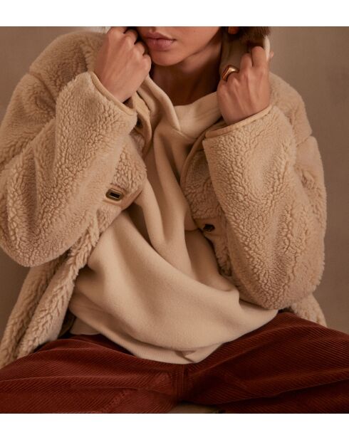 Manteau lainé Nadja bis naturel