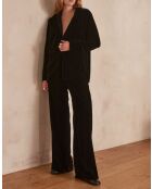 Schwarze Samthose Flo