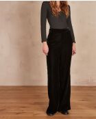 Schwarze Samthose Flo