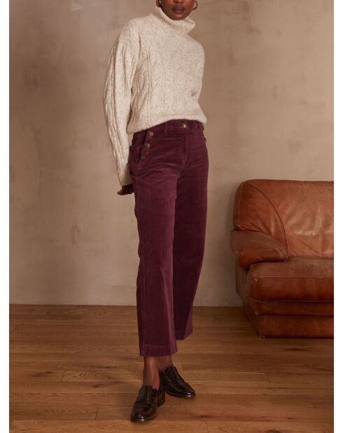 Burgundy Moss fluwelen broek