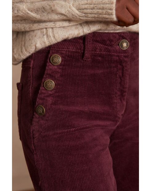 Burgundy Moss fluwelen broek