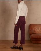 Burgundy Moss fluwelen broek
