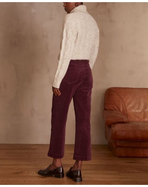 Burgundy Moss fluwelen broek